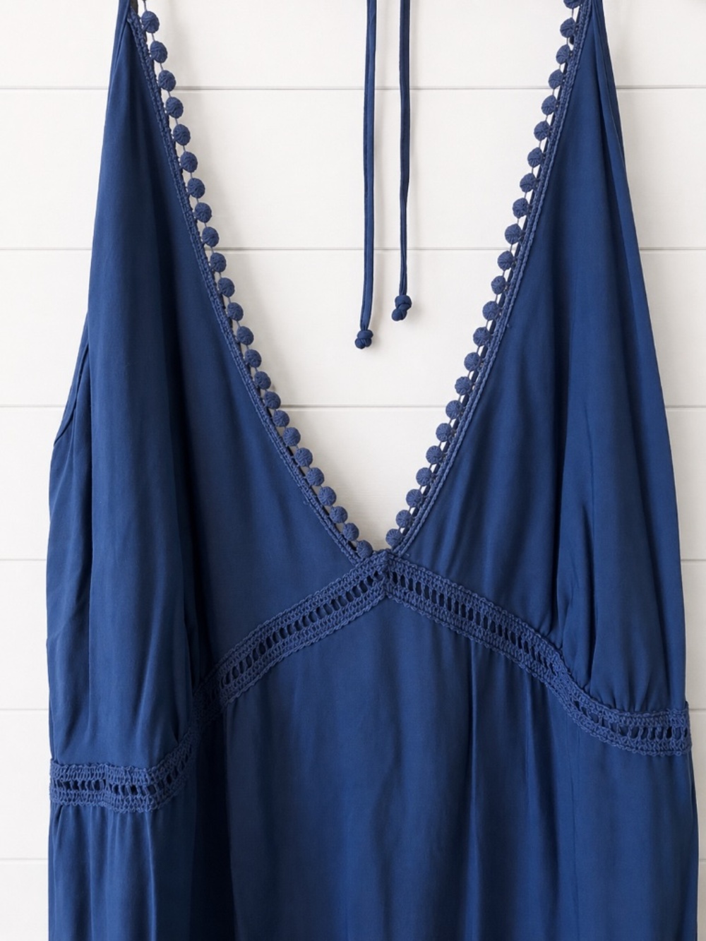Brocade Ivy NWOT Navy Blue High-Low Maxi Dress XXL Boho 100% Rayon